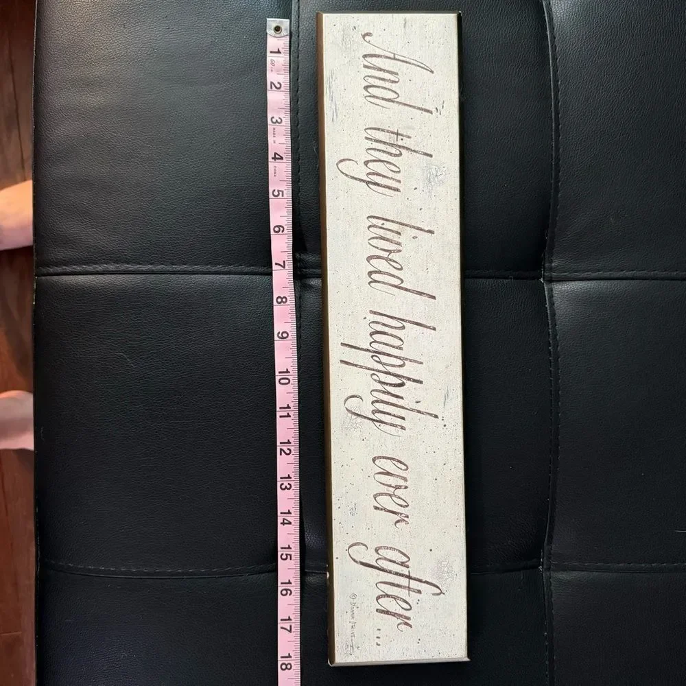 Wooden “And they lived happily ever after” sign by Donna Atkins
